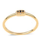 Goldplattierter Silberring mit schwarzem Diamant