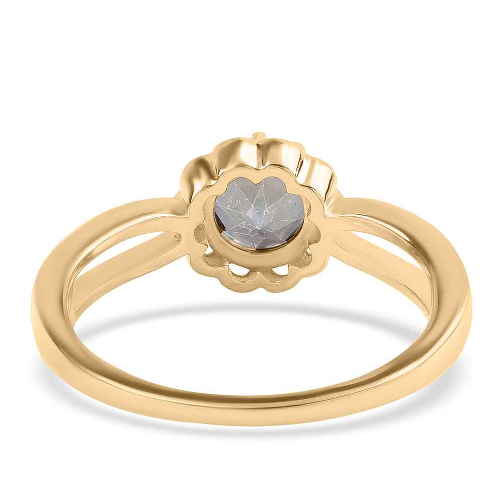 Goldplattierter Silberring mit mystischem Topas 3 