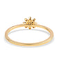 Goldplattierter Silberring mit schwarzem Diamant