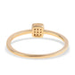 Goldplattierter Silberring mit schwarzem Diamant