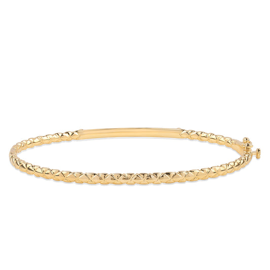 Goldplattiertes Silberarmband mit schwarzem Diamant