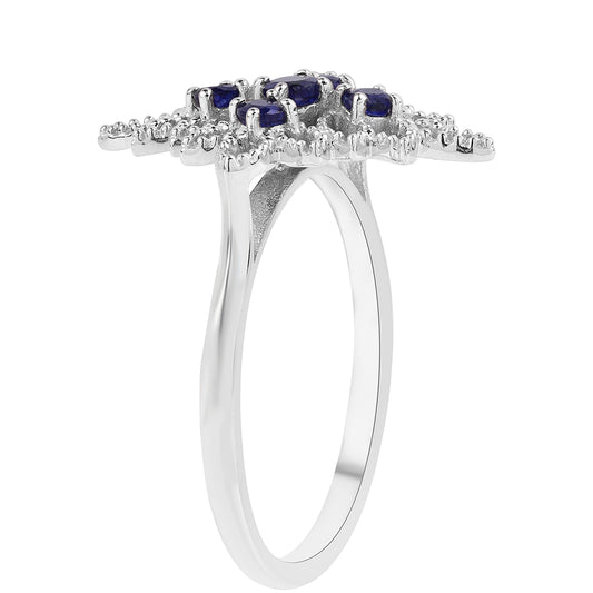Silberring mit australischem blauem Saphir