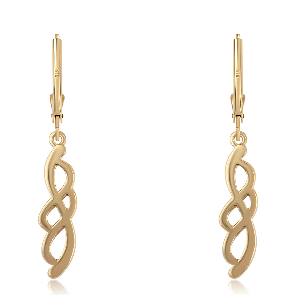 Goldplattierte Silberohrringe mit schwarzem Diamant 3 