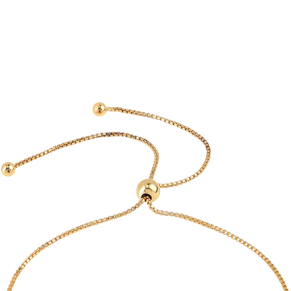 Goldplattiertes Silberarmband mit schwarzem Diamant 2 