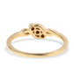 Goldplattierter Silberring mit schwarzem Diamant