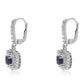 Silberohrringe mit australischem blauem Saphir und weißem Topas