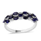 Silberring mit australischem blauem Saphir und weißem Topas