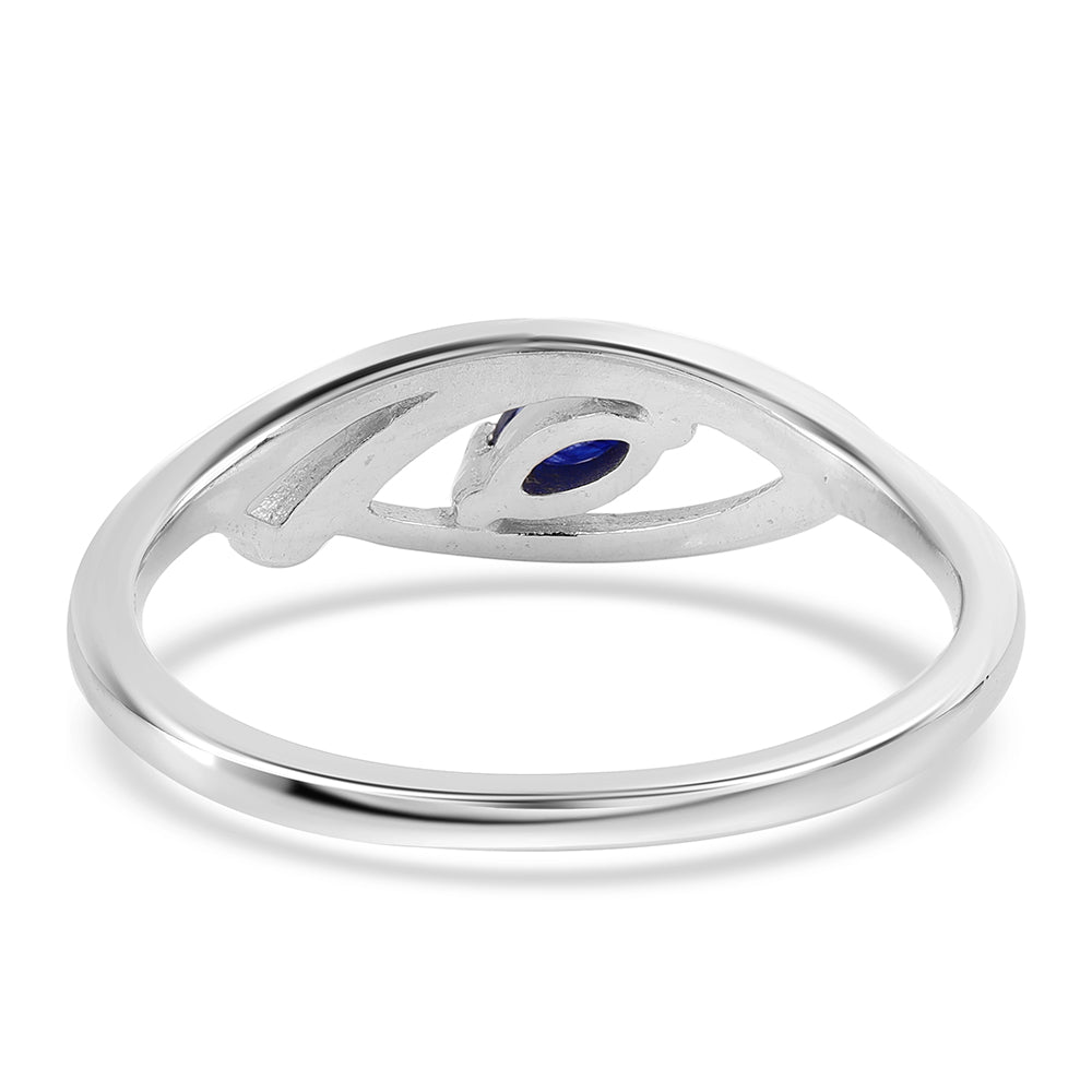 Silberring mit australischem blauem Saphir 2 