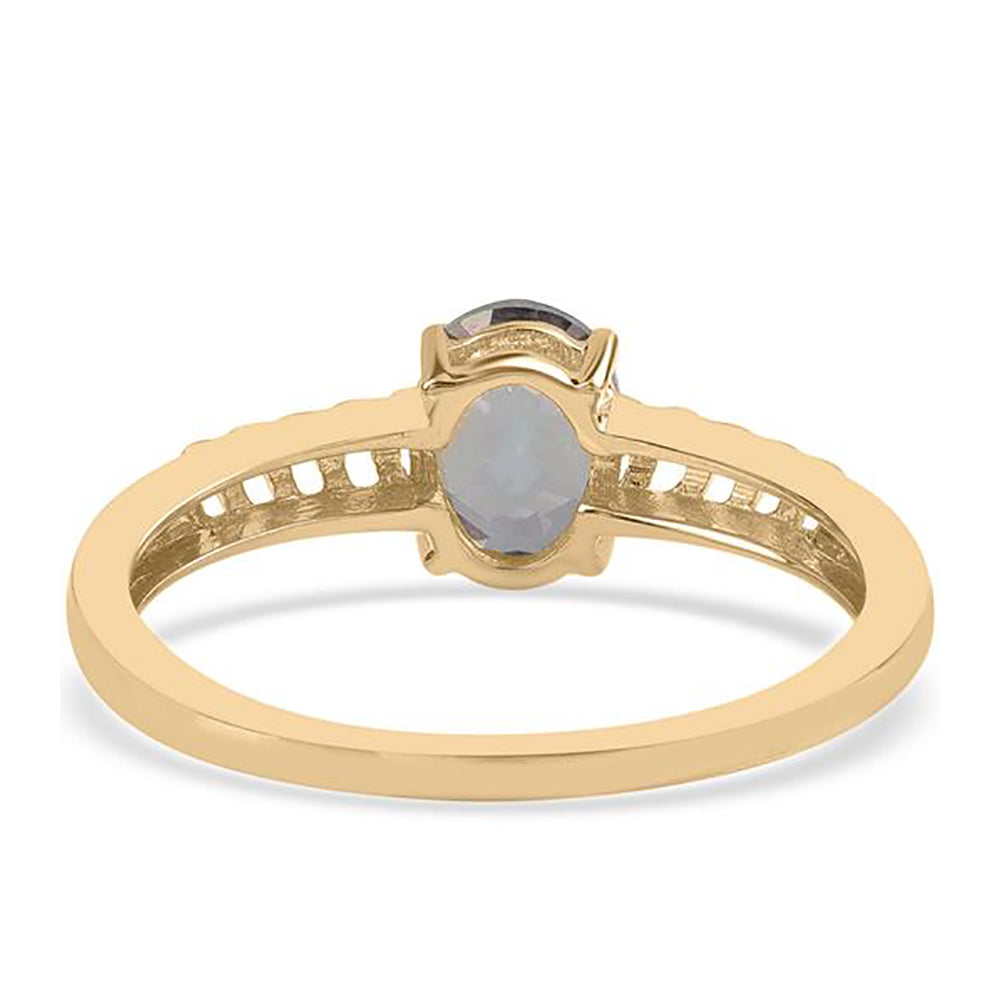 Goldplattierter Silberring mit mystischem Topas 2 