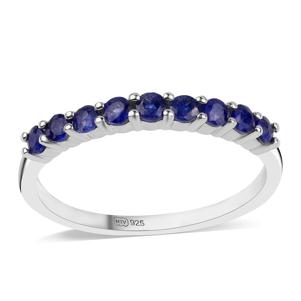 Silberring mit australischem blauem Saphir