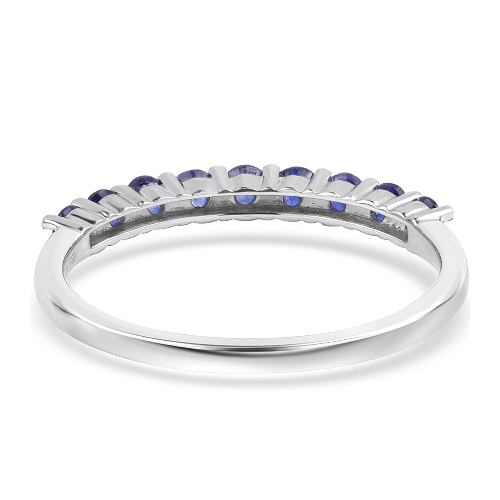 Silberring mit australischem blauem Saphir 2 