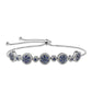 Silberarmband mit australischem blauem Saphir und weißem Topas