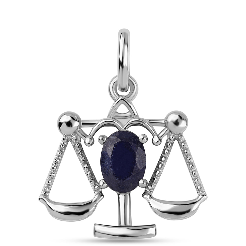 Silberanhänger mit australischem blauem Saphir