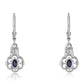 Silberohrringe mit australischem blauem Saphir und weißem Topas