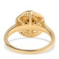 Goldplattierter Silberring mit schwarzem Diamant