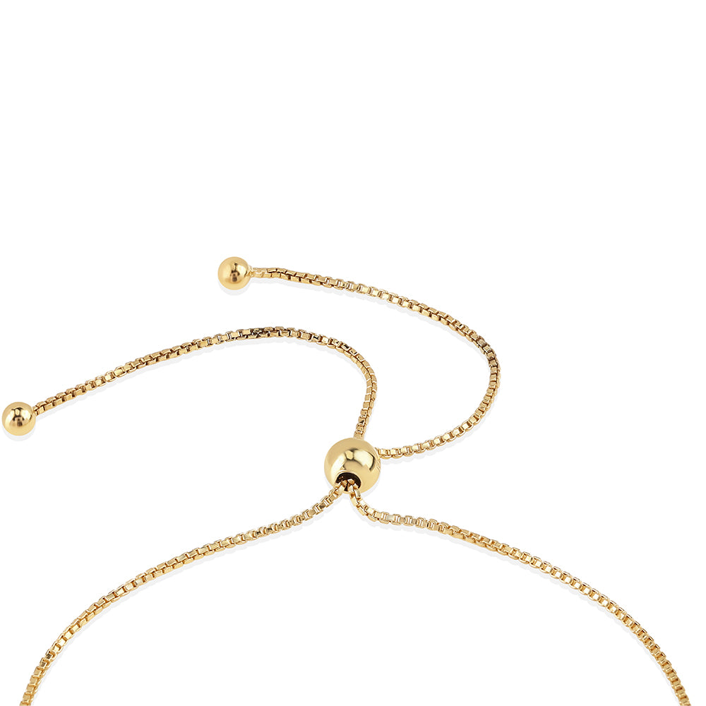 Goldplattiertes Silberarmband mit schwarzem Diamant 2 