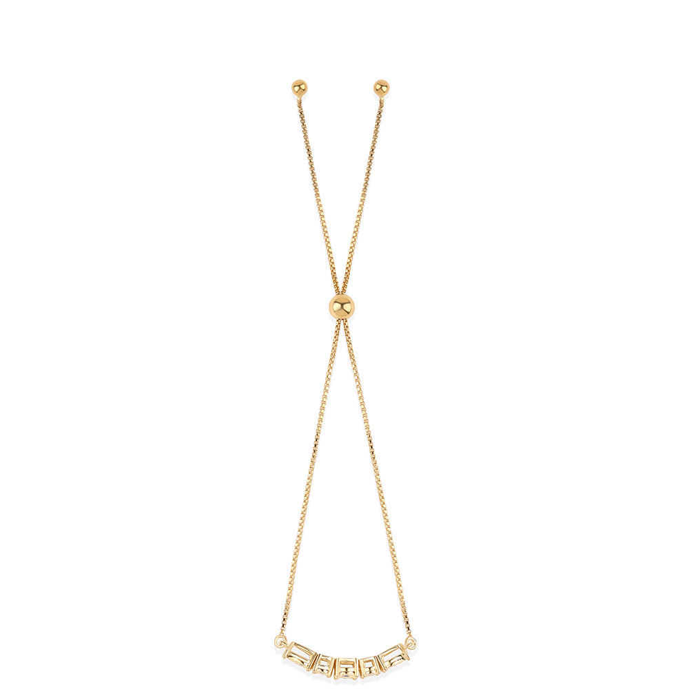 Goldplattiertes Silberarmband mit schwarzem Diamant 3 