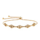 Goldplattiertes Silberarmband mit schwarzem Diamant