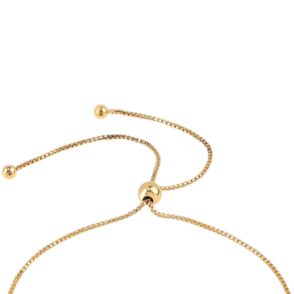 Goldplattiertes Silberarmband mit schwarzem Diamant 3 