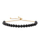 Goldplattiertes Silberarmband mit schwarzem Spinell