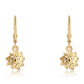 Goldplattierte Silberohrringe mit blauem Diamant