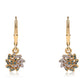 Goldplattierte Silberohrringe mit blauem Diamant
