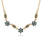 Goldplattierte Silberhalskette mit blauem Diamant