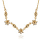 Goldplattierte Silberhalskette mit blauem Diamant