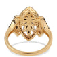 Goldplattierter Silberring mit schwarzem Spinell
