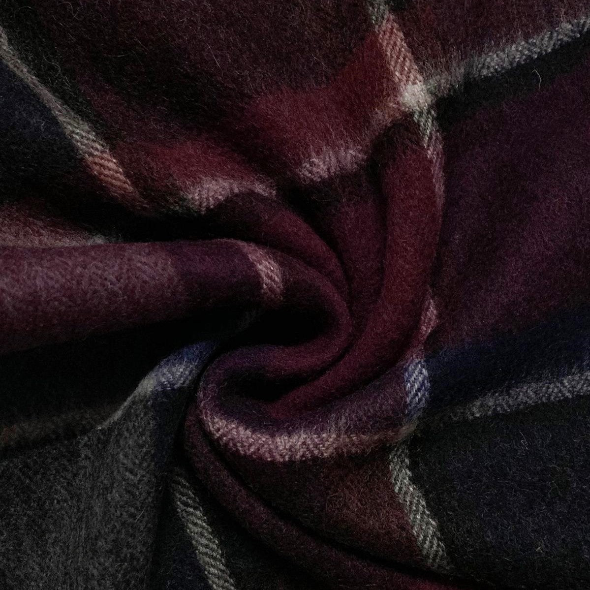 100% Wool Scarf, 30 x 165 cm, Burgundy, 100% Wool 2 
