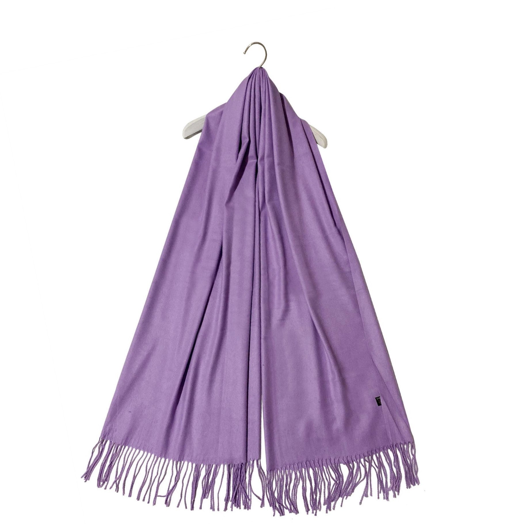 100% Pashmina Kaschmir Schal, 70 cm x 170 cm, superweich, einfarbig zartlila 1 
