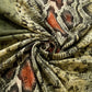 Ombre Snake Patterned Green Scarf, 90 cm x 190 cm,, 100% Viscose
