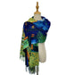 Wool Scarf, 70 cm x 180 cm, Van Gogh -T errace At Night, 60% Wool 40% Acrylic