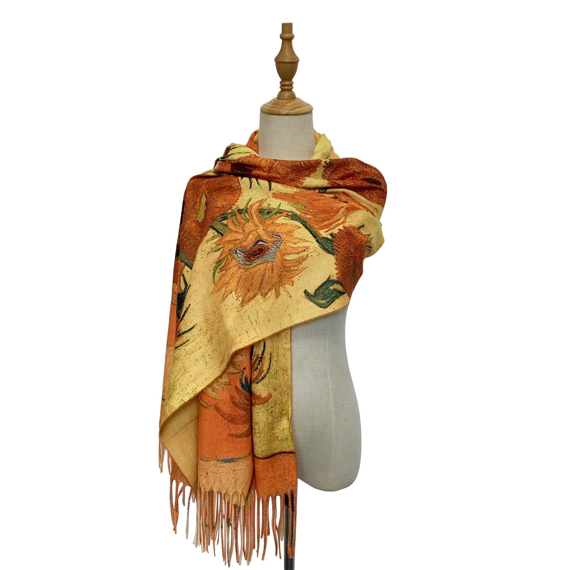 Wool Scarf, 70 cm x 180 cm, Van Gogh - Sunflowers, 60% Wool 40% Acrylic 3 