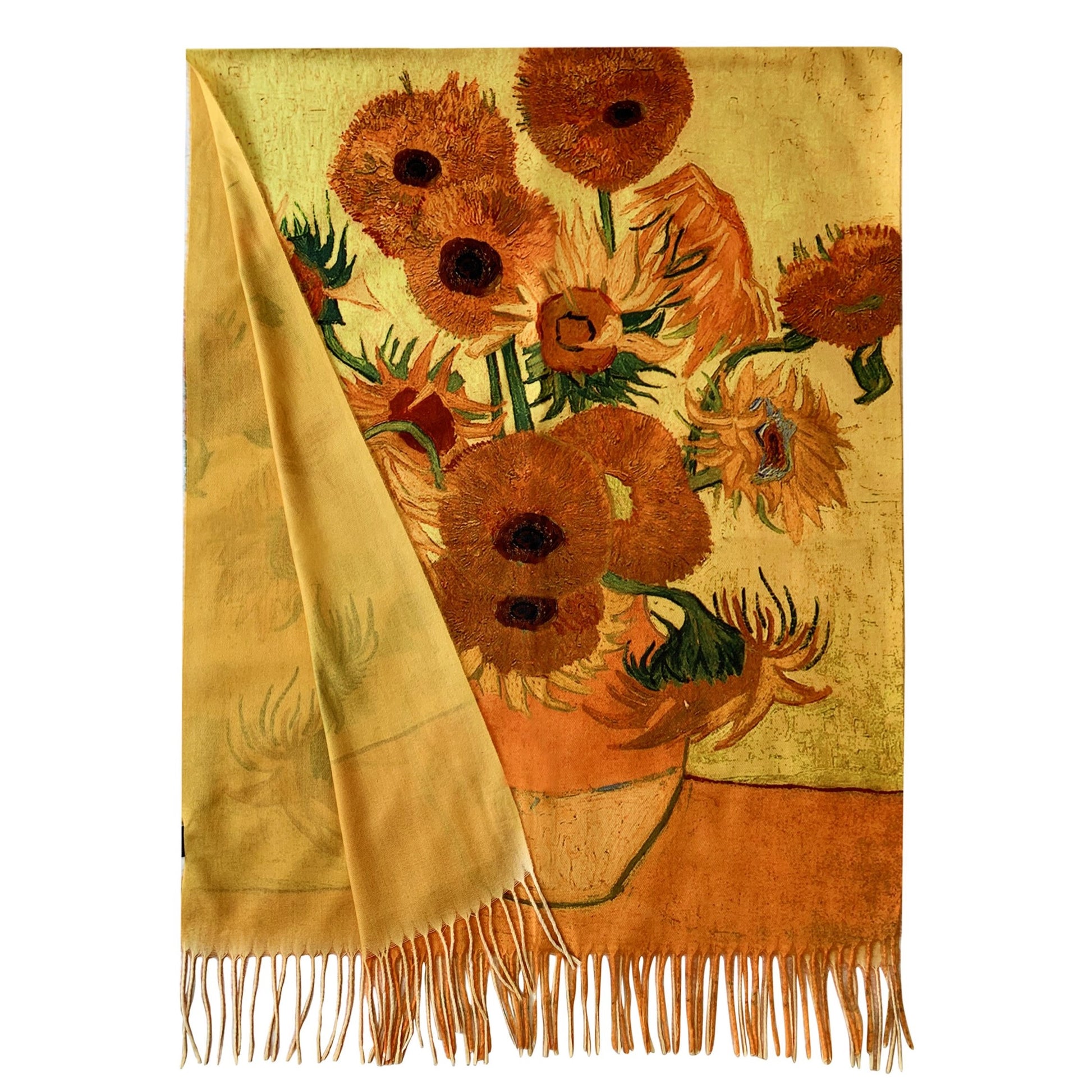 Wool Scarf, 70 cm x 180 cm, Van Gogh - Sunflowers, 60% Wool 40% Acrylic 4 