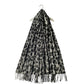 Wool Scarf, 65 cm x 180 cm, Leopard Patterned, Grey, 30% Wool 70% Viscose