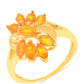 Goldplattierter Silberring mit Feueropal
