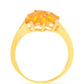 Goldplattierter Silberring mit Feueropal