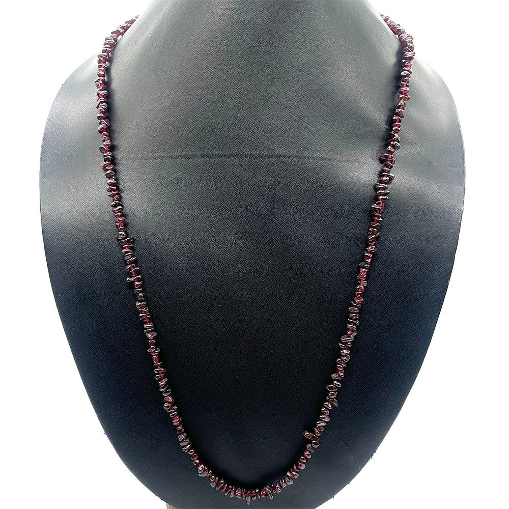 künstlicher Perle Halskette mit rotem Granat 2 