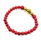 Künstlicher Perle Armband mit roter Schwammkoralle und Hämatit von Cerro Bolívar