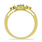 Goldplattierter Silberring mit weißem Diamant