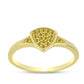 Goldplattierter Silberring mit gelbem Diamant