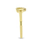 Goldplattierter Silberring mit gelbem Diamant
