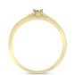 Goldplattierter Silberring mit weißem Diamant