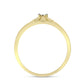 Goldplattierter Silberring mit weißem Diamant