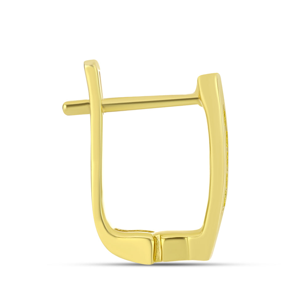 Goldplattierte Silberohrringe mit gelbem Diamant 2 