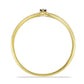 Goldplattierter Silberring mit grünem Diamant