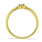 Goldplattierter Silberring mit grünem Diamant