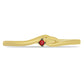Goldplattierter Silberring mit rotem Diamant