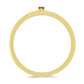 Goldplattierter Silberring mit rotem Diamant